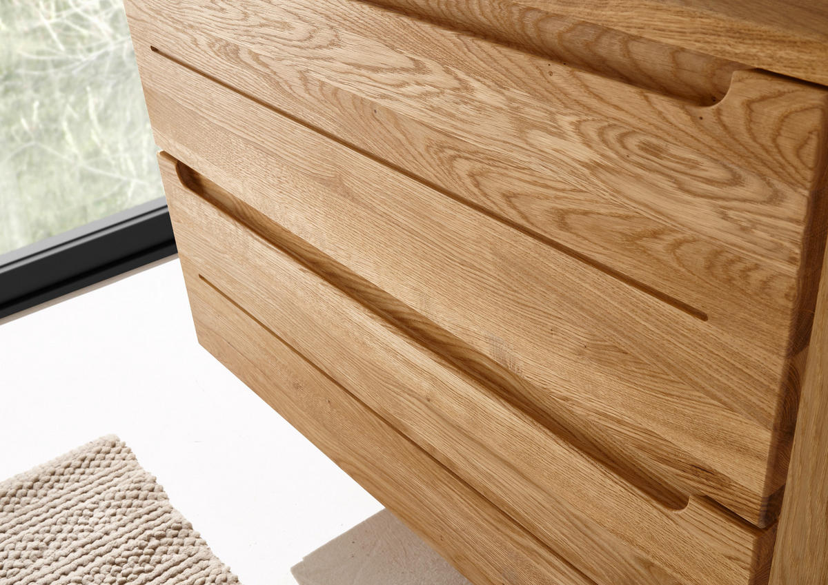WASCHBECKENUNTERSCHRANK 100/54/46 cm  - Eichefarben, Konventionell, Holz/Holzwerkstoff (100/54/46cm) - Linea Natura