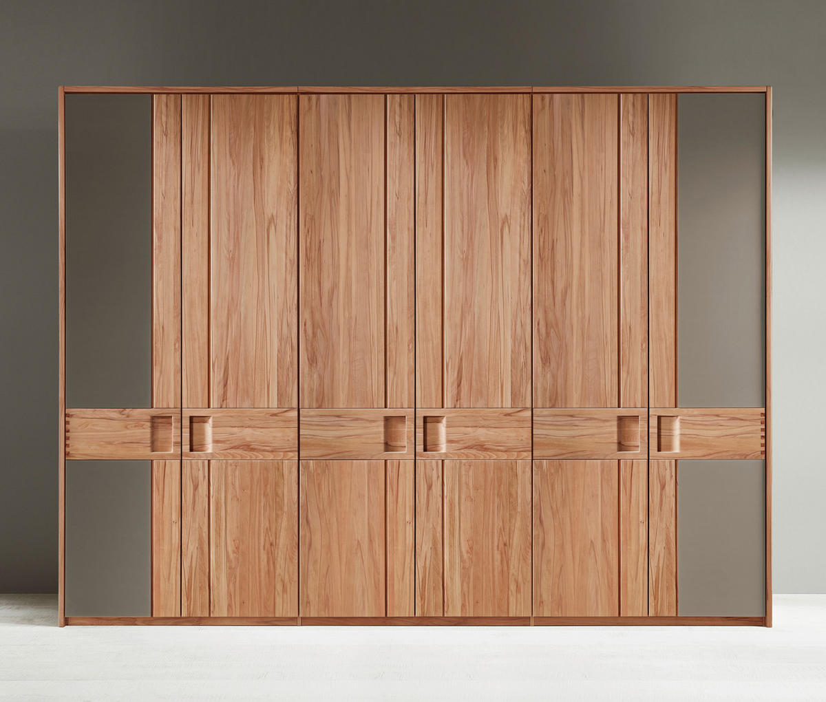 DREHTÜRENSCHRANK 301,8/229/64,5 cm 6-türig Kernbuche  - Kernbuche, Natur, Holz (301,8/229/64,5cm) - Escando Natürlich Sc