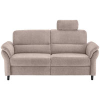 3-SITZER-SOFA  in Mikrofaser Beige  - Beige/Schwarz, MODERN, Holz/Textil (192/90/89cm) - Livetastic
