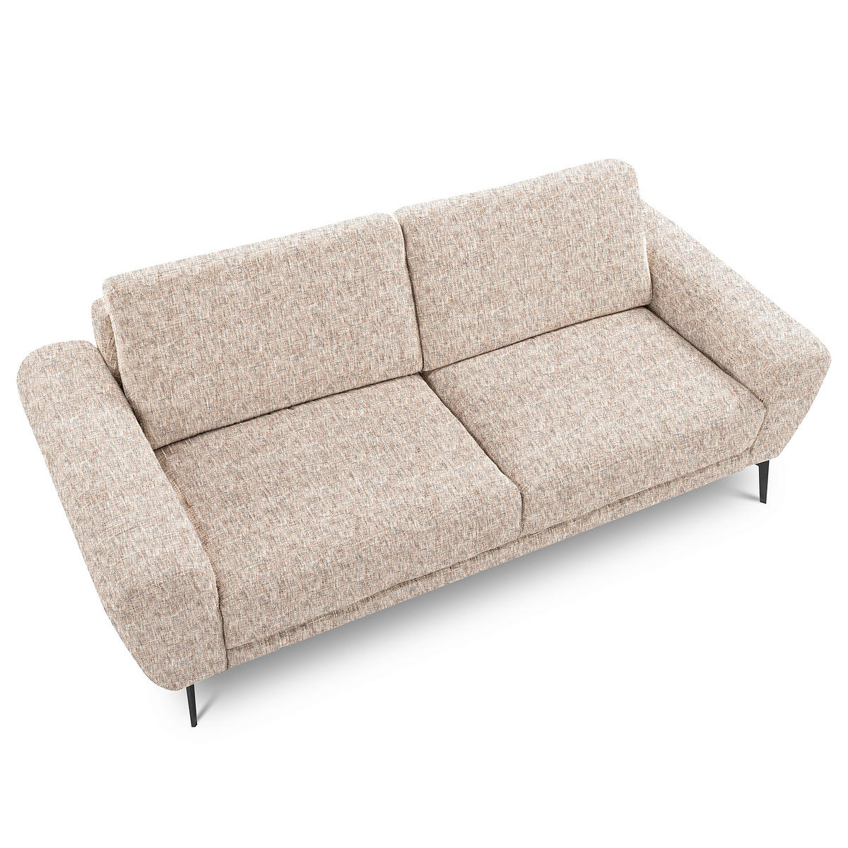 3-SITZER-SOFA Webstoff Blau, Gelb, Rot, Weiss  - Blau/Weiss, Design, Textil/Metall (187/85/92cm) - Livetastic