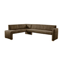 UGAONA KLUPA  braon   - boja hrasta/braon, Moderno, drvo/tekstil (265/199cm) - Livetastic