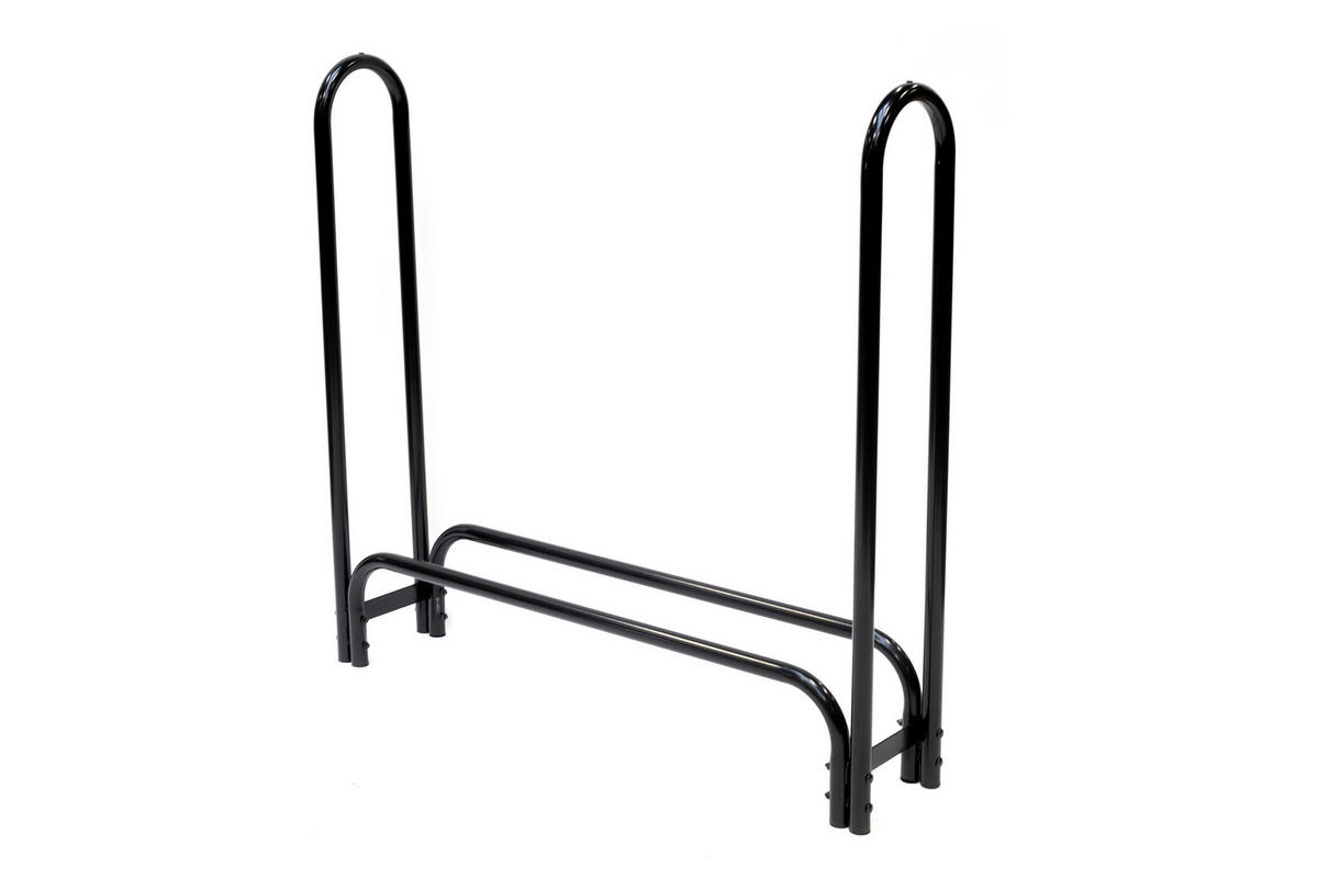 KAMINHOLZREGAL 25/118/126 cm  Metall  - Schwarz, Basics, Metall (25/118/126cm)