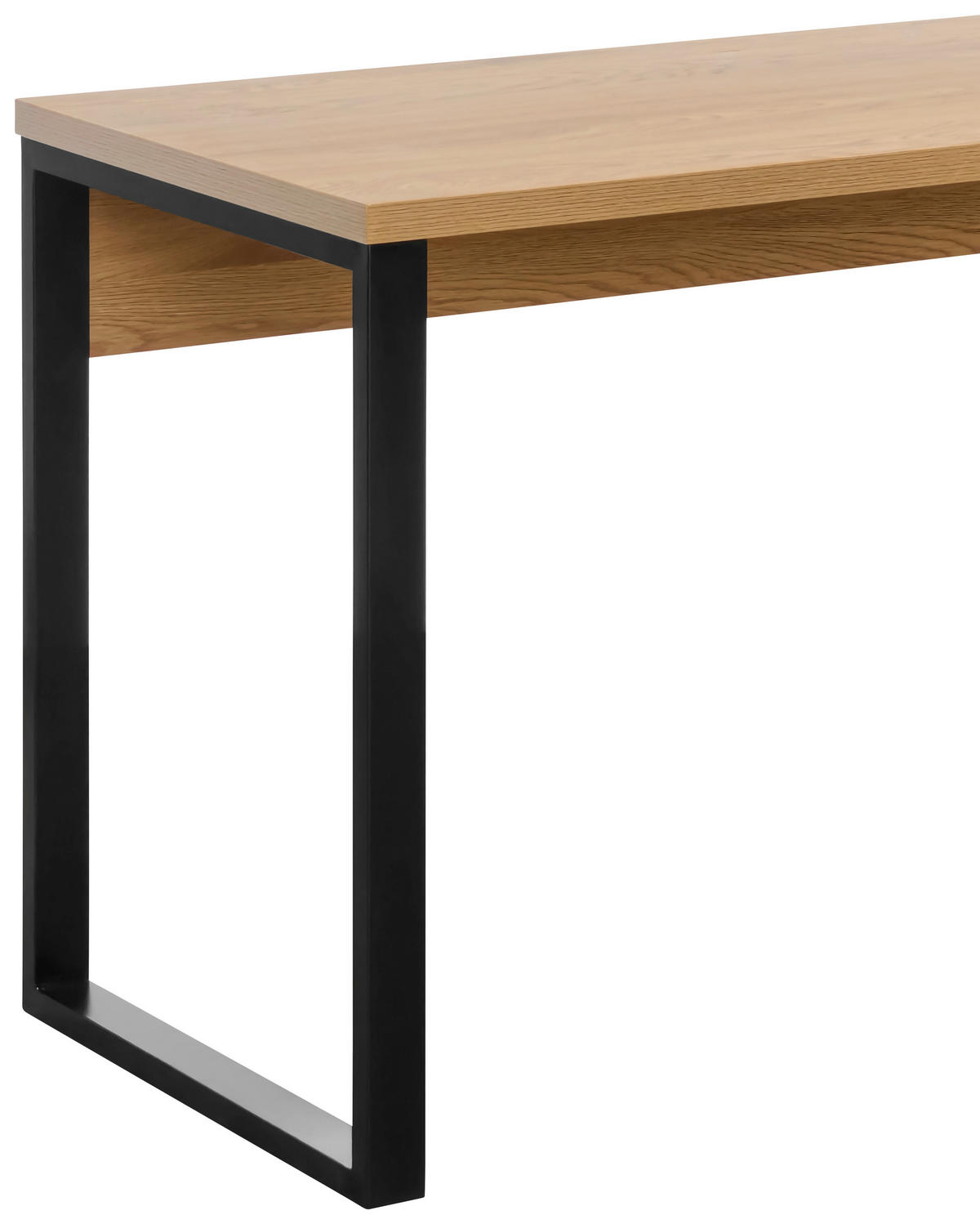 ÍRÓASZTAL  - tölgyfa színű/fekete, Modern, faalapú anyag/fém (140/59/76cm) - Livetastic