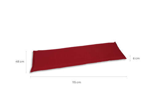 BANKAUFLAGE Uni  - Kirschrot, Basics, Textil (48/6/115cm)