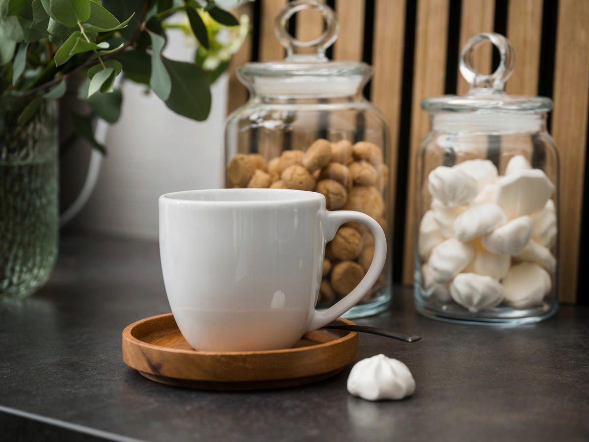 KAFFEEBECHERSET Bistrot 4-teilig  - Weiß, Basics, Keramik (9/9cm) - Creatable