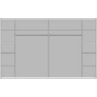 ARMOIRE À PORTES COULISSANTES in Weiss, Buchefarben  - couleur d'aluminium/blanc, Design (315/225/61cm) - MID.YOU