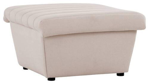 HOCKER Webstoff Ecru  - Ecru/Schwarz, Design, Kunststoff/Textil (74/43/85cm) - LOOKS by W.Joop