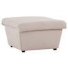 HOCKER Webstoff Ecru  - Ecru/Schwarz, Design, Kunststoff/Textil (74/43/85cm) - LOOKS by W.Joop