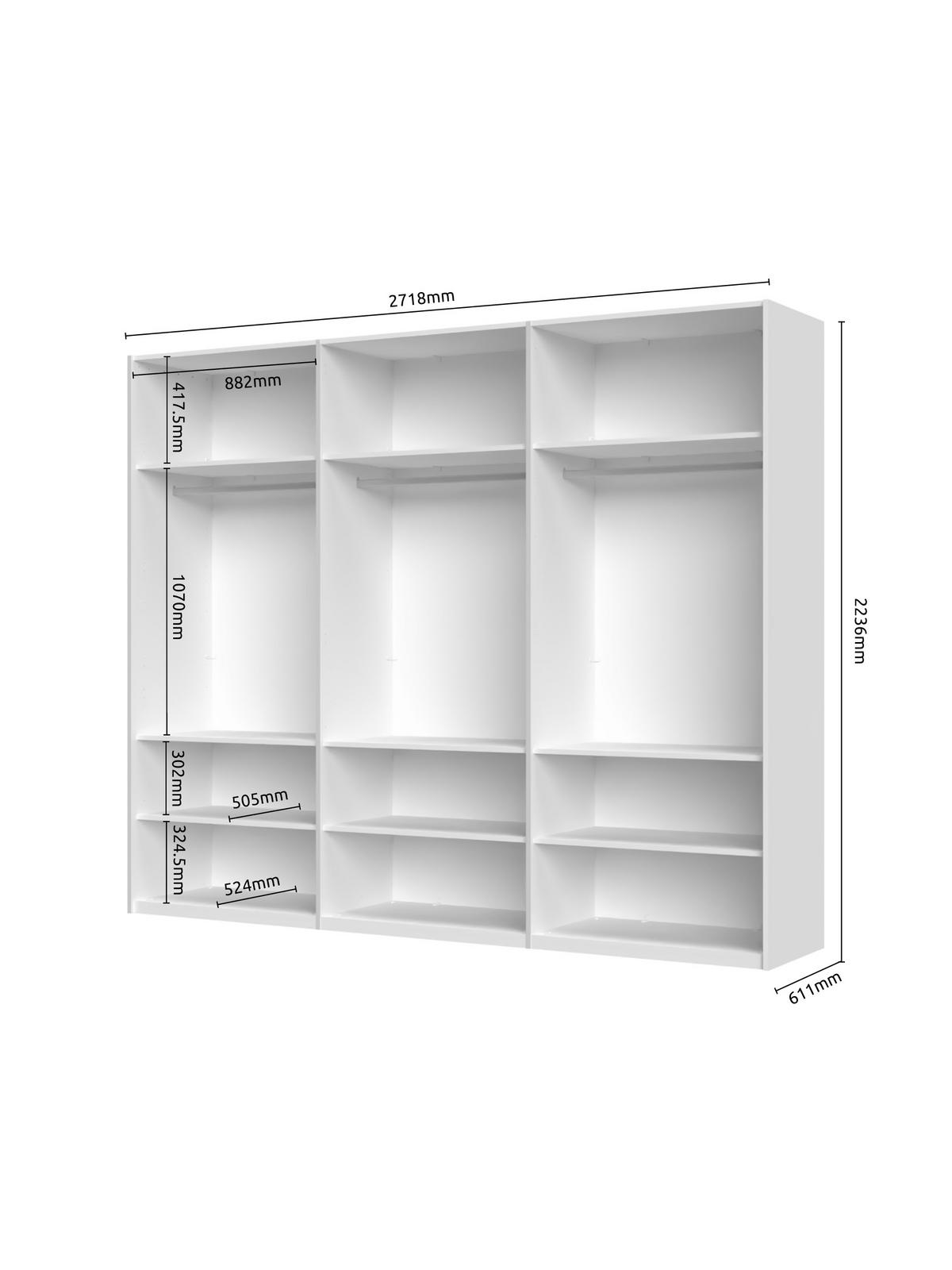 OMARA Z DRSNIMI VRATI, bež  - bež, Design, leseni material (272/224/65cm) - Hom`in