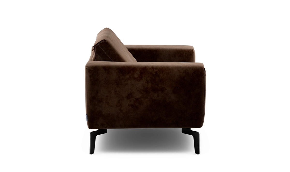SESSEL Samt Braun    - Schwarz/Braun, Design, Textil/Metall (110/85/86-94cm) - SENSOO