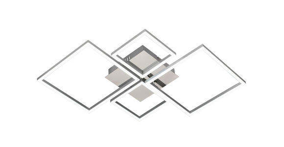 LED-DECKENLEUCHTE 53/53/7 cm - Chromfarben/Alufarben, Basics, Kunststoff/Metall (53/53/7cm) - Novel
