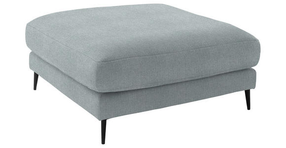 ECKSOFA  in Flachgewebe Hellblau  253/177 cm  - Schwarz/Hellblau, Design, Textil/Metall (253/177cm) - Dieter Knoll