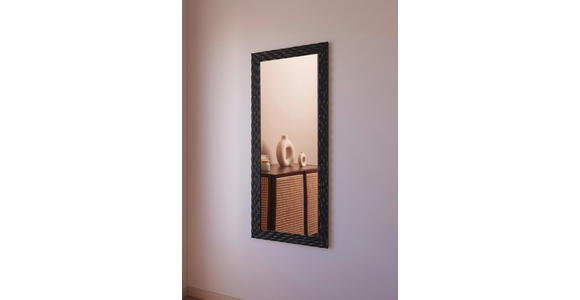 WANDSPIEGEL 72/172/2,5 cm in - Schwarz, Design, Glas/Holz (72/172/2,5cm) - Xora