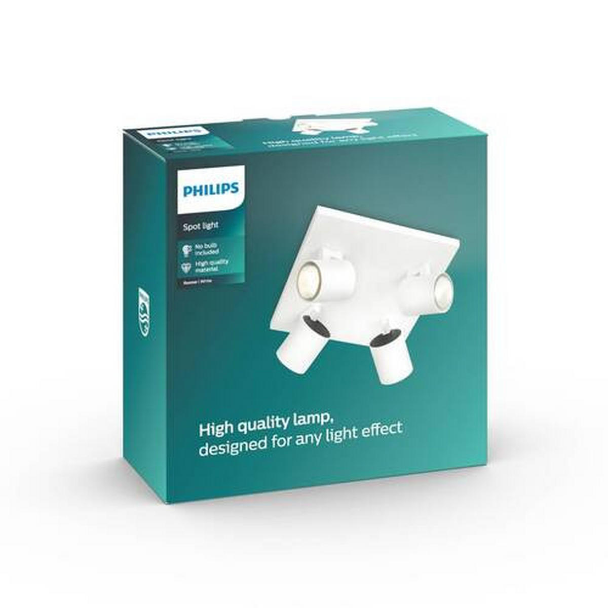 DECKENLEUCHTE Spot Runner 24/24/10,9 cm   - Weiß, Basics, Metall (24/24/10,9cm) - Philips