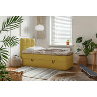 BOXBETT 90/200 cm  in Senfgelb  - Senfgelb/Schwarz, Modern, Holz/Holzwerkstoff (90/200cm) - MID.YOU