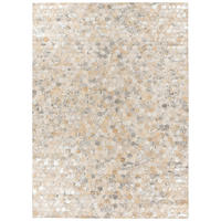LEDERTEPPICH 120/170 cm Silberfarben  - Silberfarben, KONVENTIONELL, Leder/Textil (120/170cm)