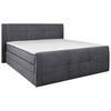 BOXSPRINGBETT 180/200 cm  in Grau  - Schwarz/Grau, KONVENTIONELL, Kunststoff/Textil (180/200cm) - Boxxx
