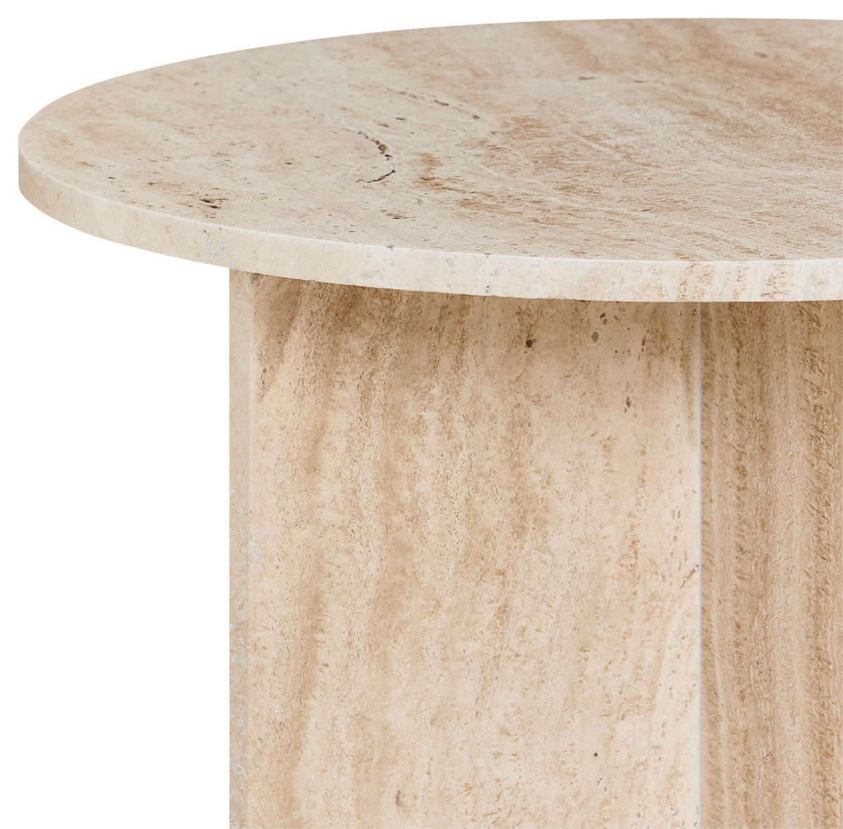 COUCHTISCH 50/50/50 cm rund Beige  - Beige, Design, Stein (50/50/50cm) - Livetastic