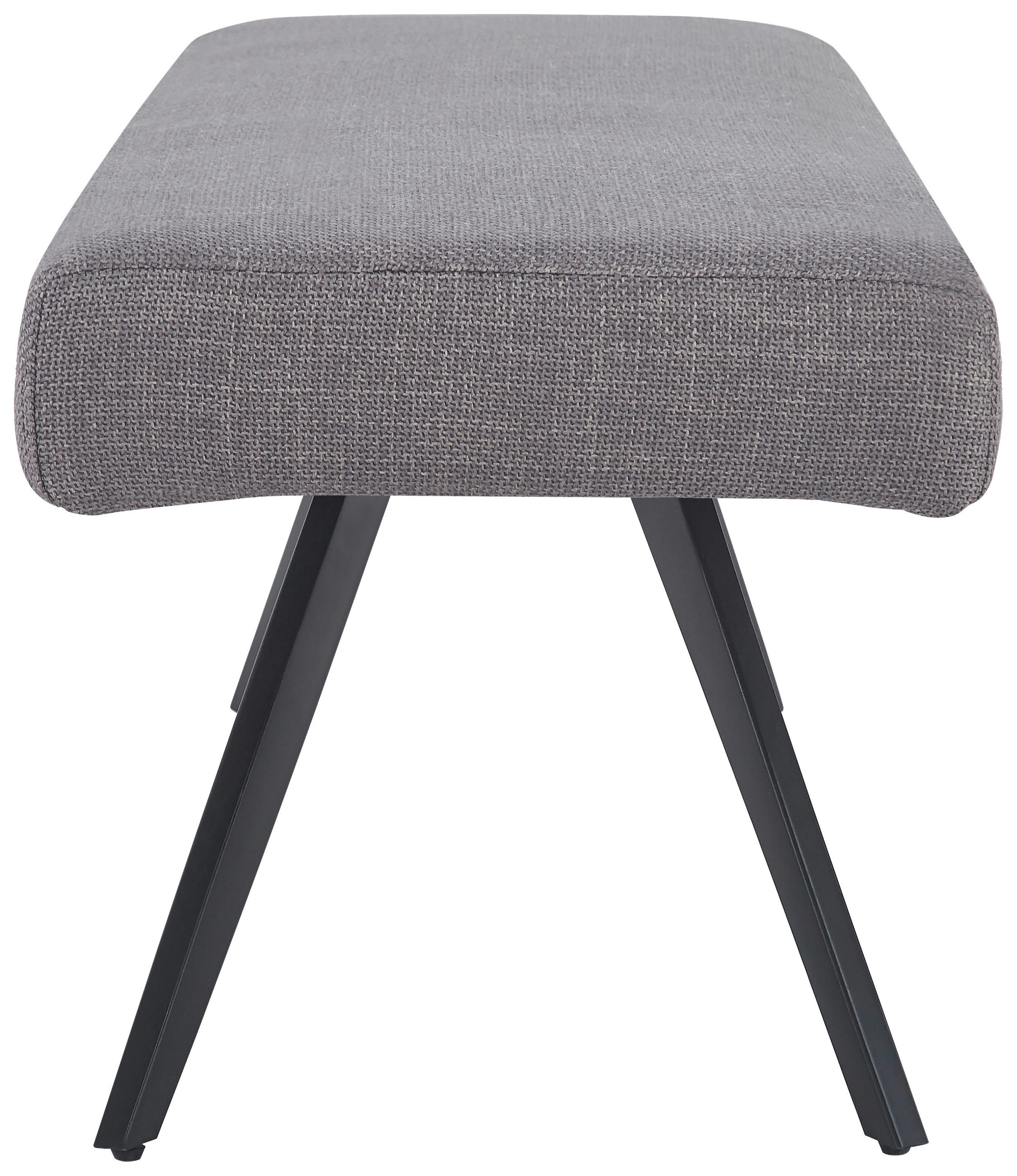 SITZBANK in Metall, Textil Hellgrau  - Hellgrau/Schwarz, KONVENTIONELL, Textil/Metall (140/49/47cm) - MID.YOU