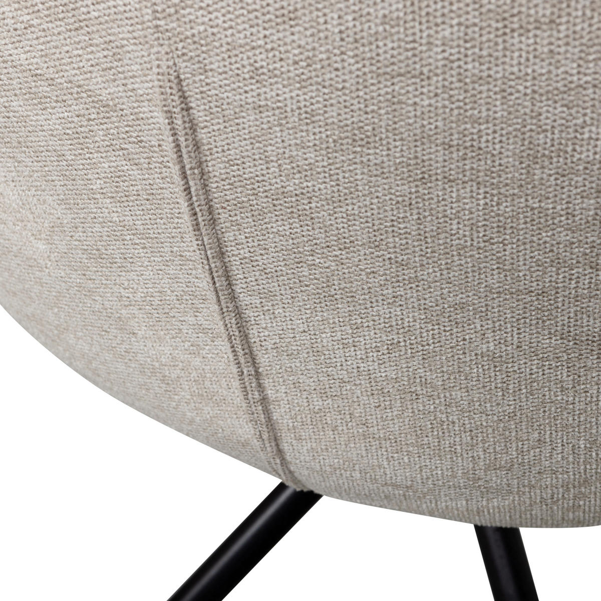 ARMLEHNSTUHL-SET 2 Stück  in Eisen Webstoff  - Sandfarben/Schwarz, MODERN, Textil/Metall (57/80/61cm) - Livetastic