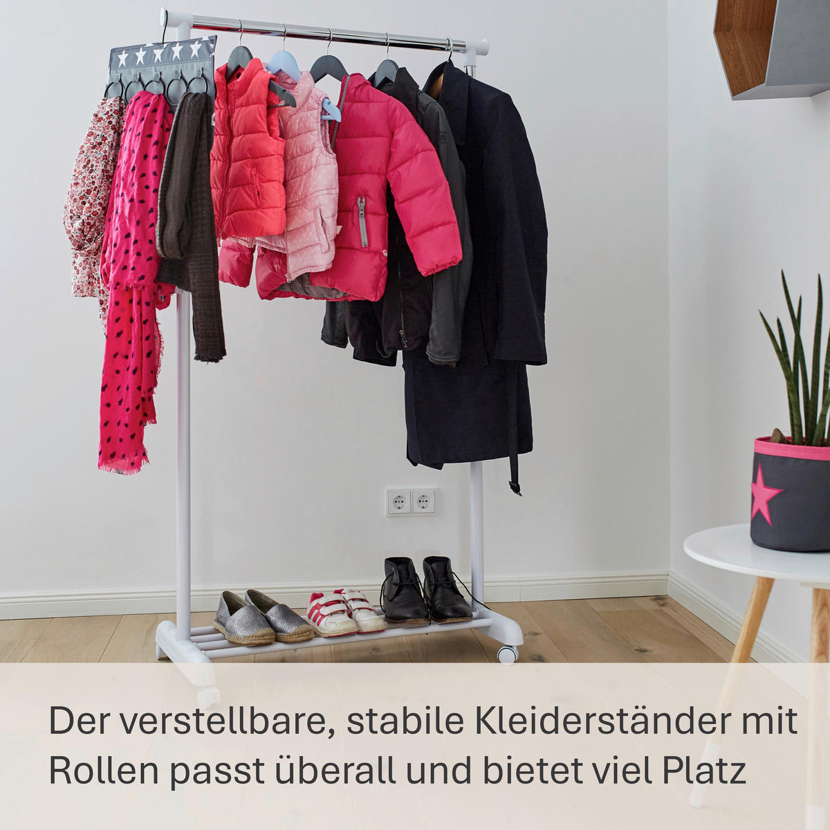 KLEIDERSTÄNDER in Weiß   - Weiß, Basics, Kunststoff/Metall (84/44/101-165cm) - Store It