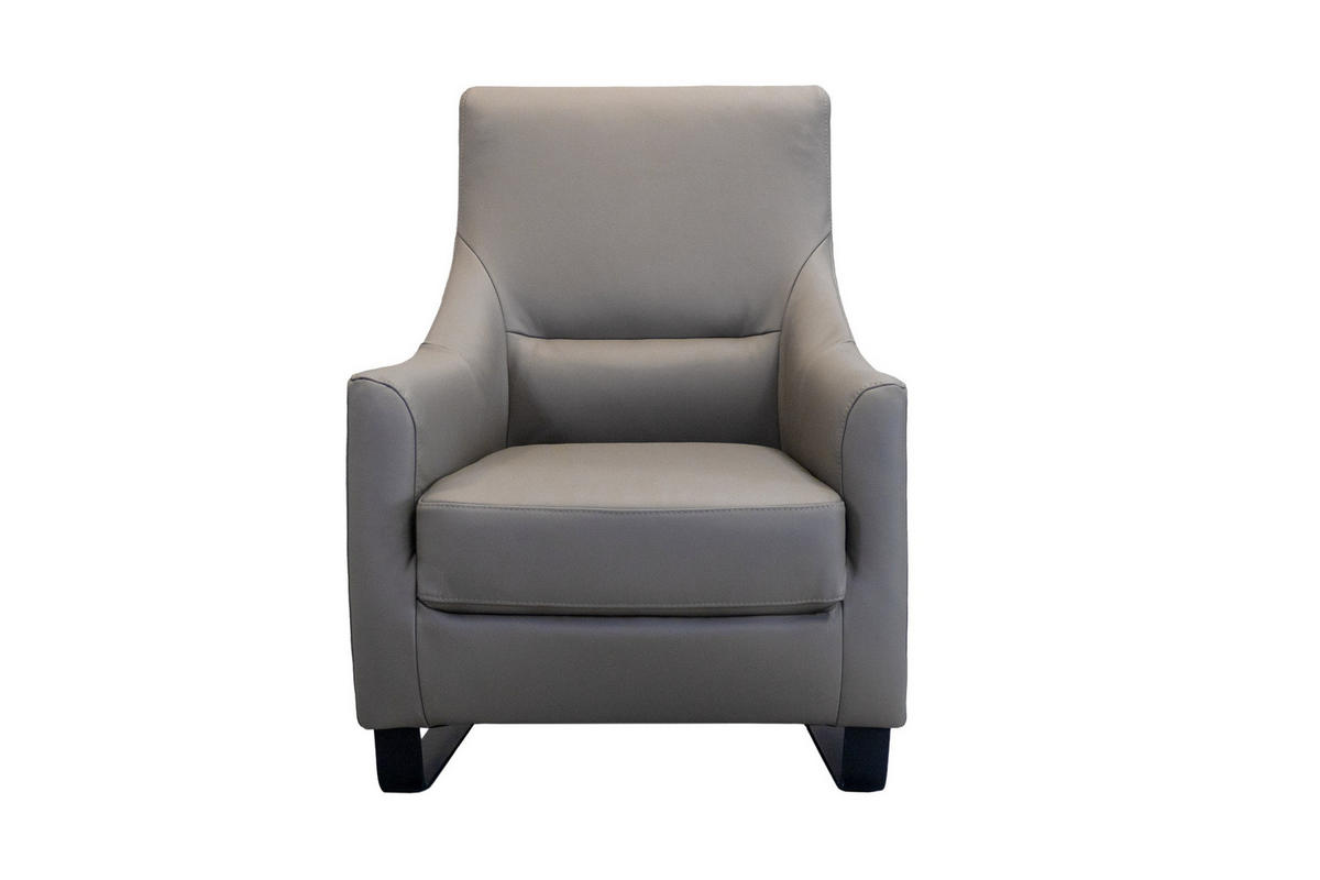 FOTEL - fekete/taupe, Basics, bőr (73/96/90cm) - Andante
