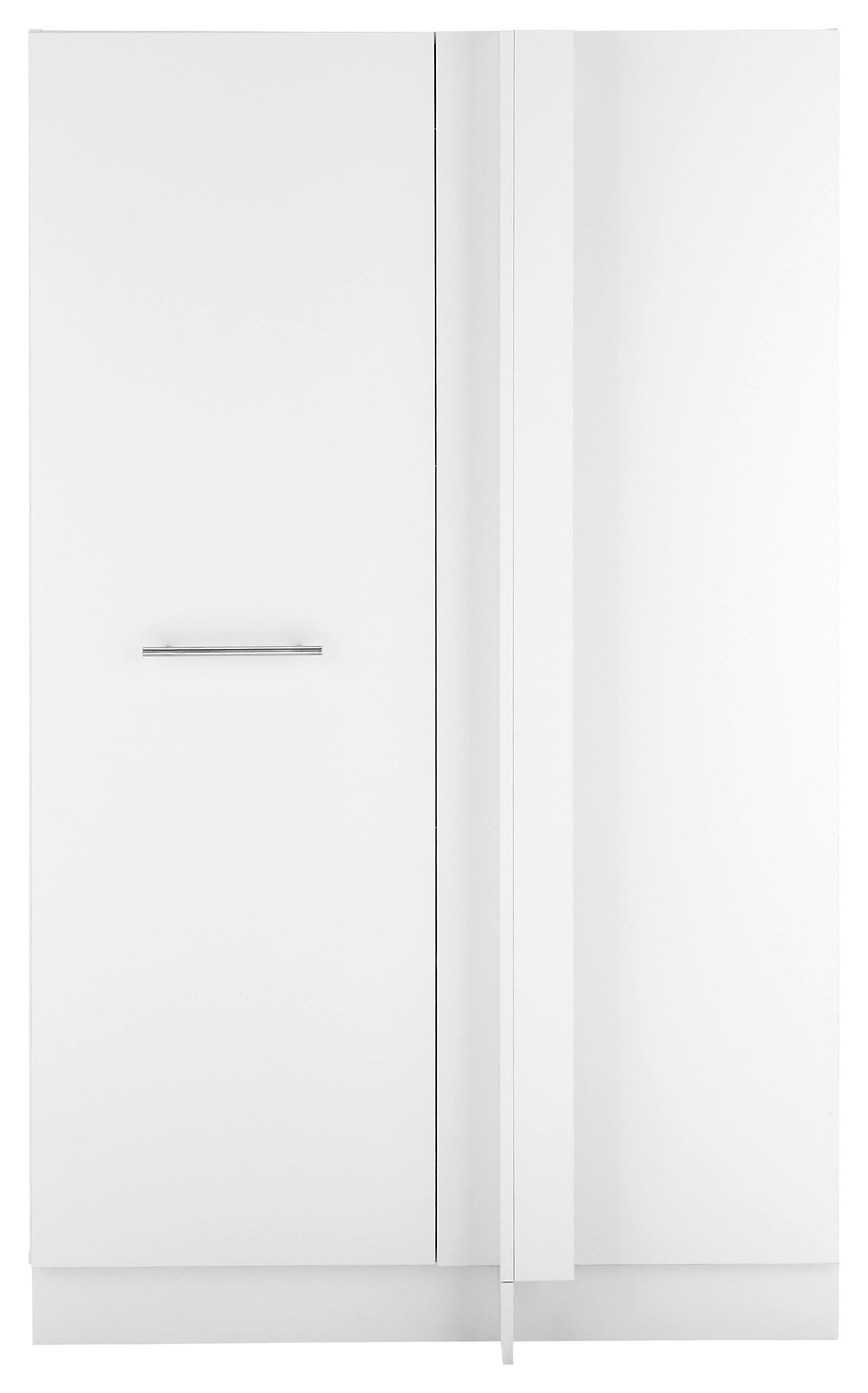 MEHRZWECKSCHRANK 100/162/68 cm  in Weiß  - Chromfarben/Schwarz, Design, Holzwerkstoff/Kunststoff (100/162/68cm)