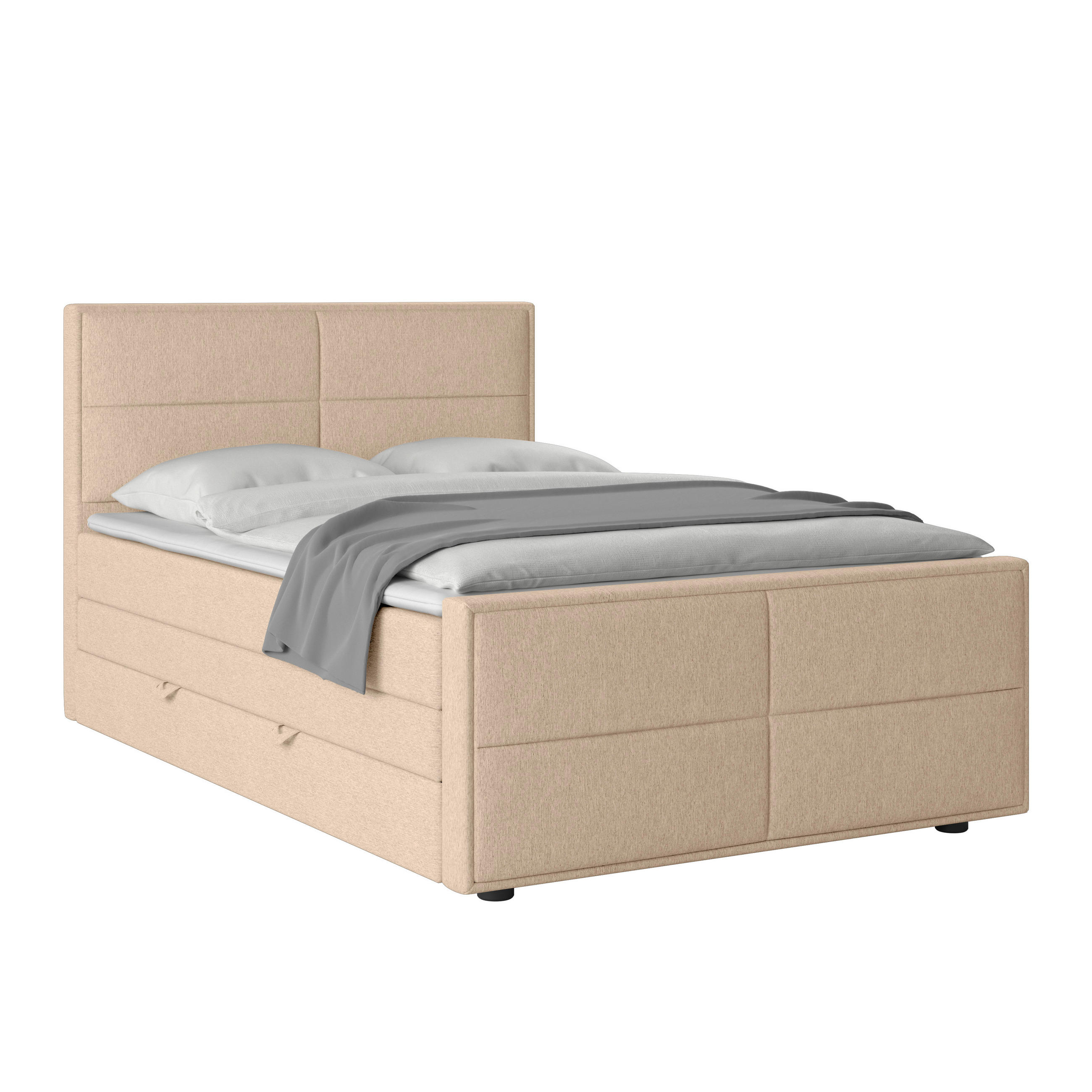 BOXSPRINGBETT 140/200 cm  in Naturfarben  - Naturfarben, MODERN, Holz/Kunststoff (140/200cm) - MID.YOU