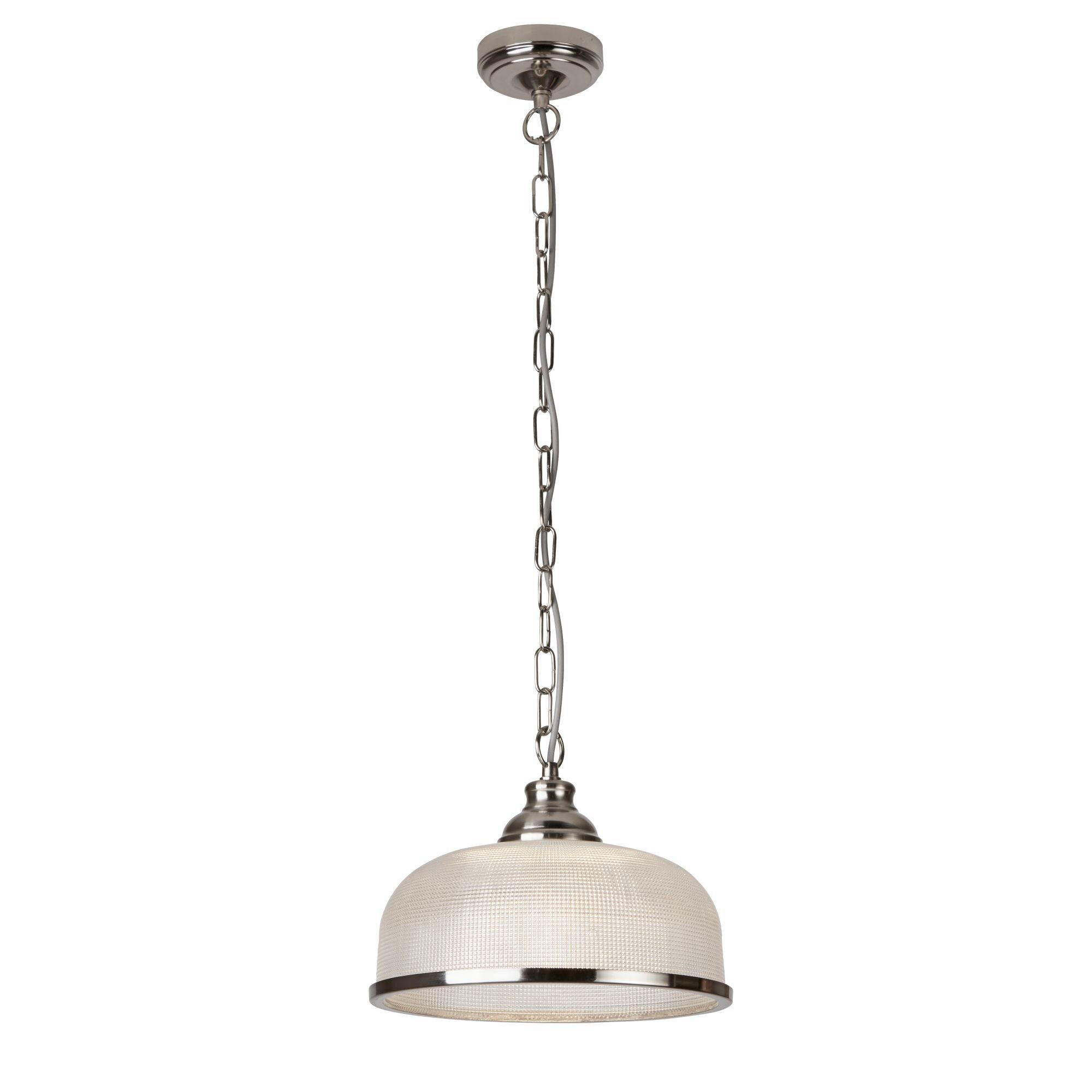 HÄNGELEUCHTE Bistro II 27/120/27 cm  - Silberfarben, Design, Glas/Metall (27/120/27cm)