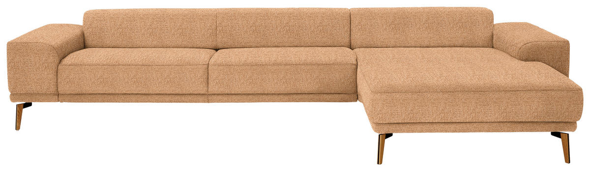 ECKSOFA in Flachgewebe Currygelb  - Wildeiche/Currygelb, Design, Holz/Textil (334/193cm) - Niels Andersson