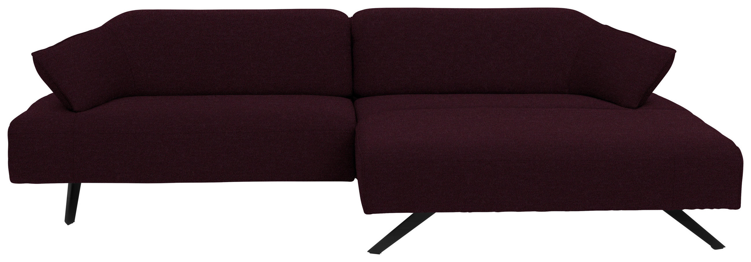ECKSOFA in Struktur Lila  - Anthrazit/Lila, Design, Textil/Metall (276/165cm) - Himolla