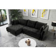 ECKSOFA Schwarz Chenille - Schwarz, KONVENTIONELL, Holz/Textil (160/290cm) - Carryhome