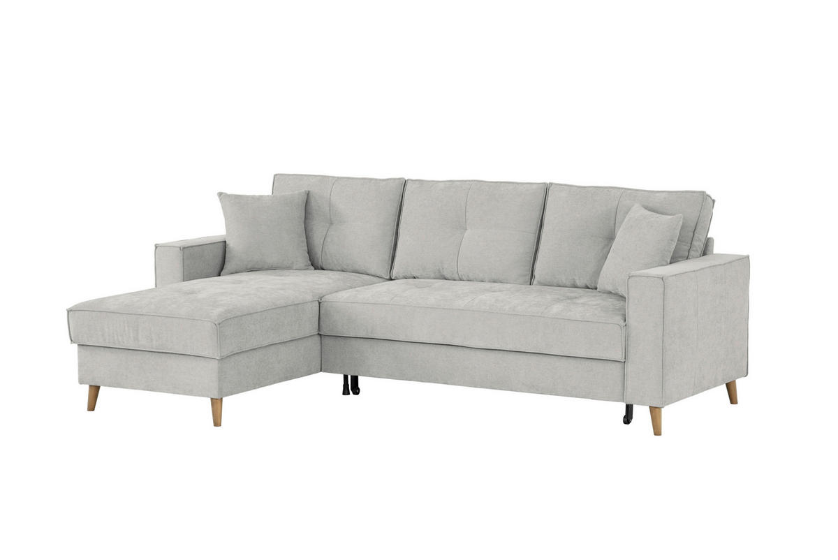 ECKSOFA Taupe Flachgewebe  - Taupe, Design, Textil (257/159cm) - MID.YOU