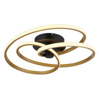 PLAFONIERĂ CU LED - auriu/opal, Design, plastic/metal (50/16cm) - Globo