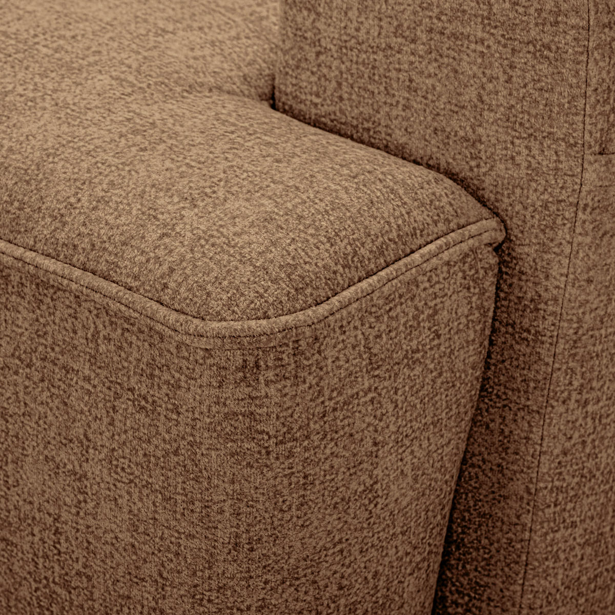 ECKSOFA Braun Mikrofaser  - Schwarz/Braun, KONVENTIONELL, Kunststoff/Textil (169/295cm) - Carryhome