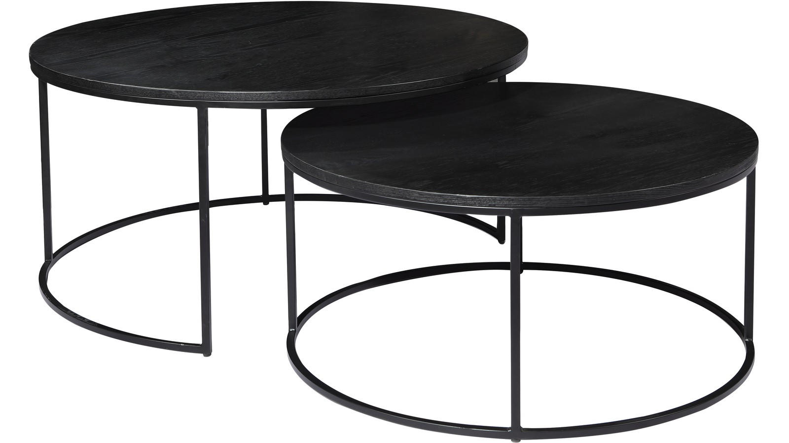 SOFFBORD SET i trä, metall 85/70/85/70/45/36,5 cm  - svart, Design, metall/trä (85/70/85/70/45/36,5cm) - Niels Andersson