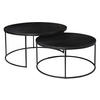 SOFFBORD SET i trä, metall 85/70/85/70/45/36,5 cm  - svart, Design, metall/trä (85/70/85/70/45/36,5cm) - Niels Andersson