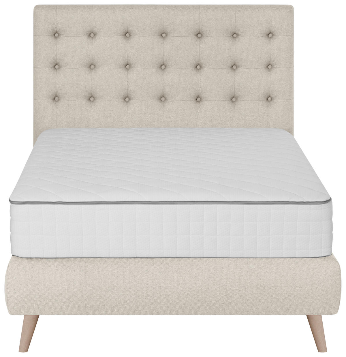 BOXSPRINGBETT 120/200 cm  in Beige  - Beige, Design, Holz/Textil (120/200cm) - Carryhome