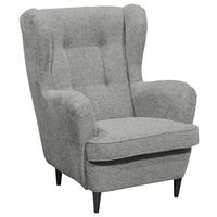 BERŽERA FOTELJA 78/102/98 cm , svetlosiva  - svetlosiva/crna, Osnovno, tekstil/drvo (78/102/98cm) - MID.YOU