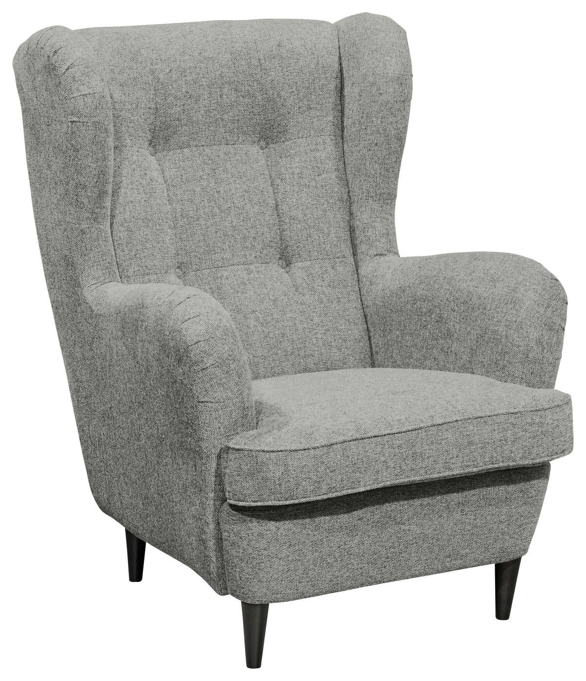 BERŽERA FOTELJA 78/102/98 cm , svetlosiva  - svetlosiva/crna, Osnovno, tekstil/drvo (78/102/98cm) - MID.YOU