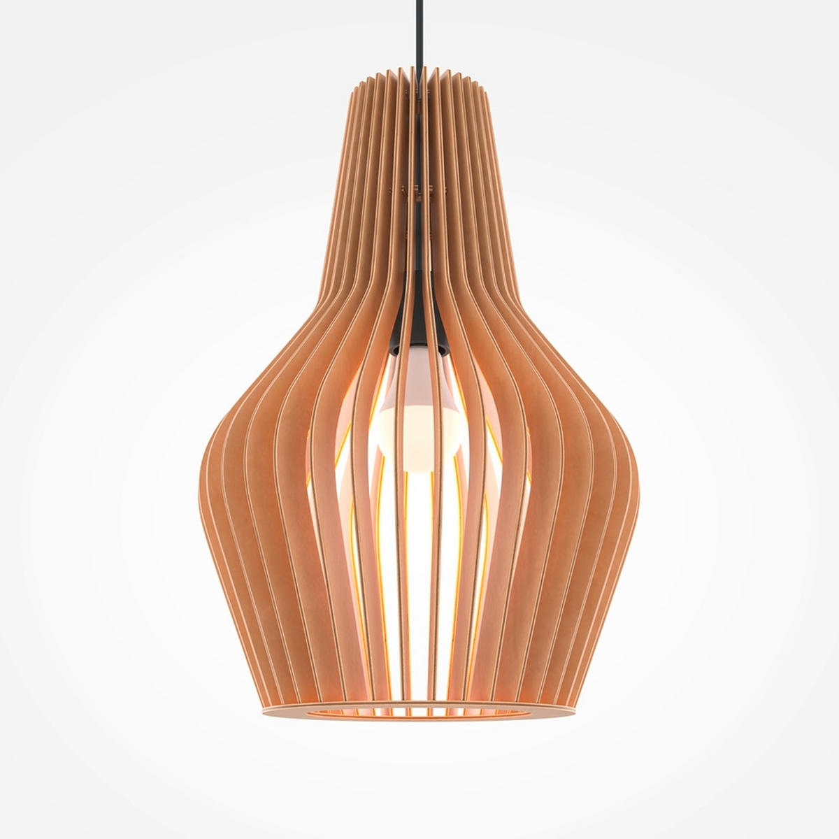 PENDELLAMPA 30/57,5 cm  - beige/svart, Modern, metall/trä (30/57,5cm) - MAYTONI