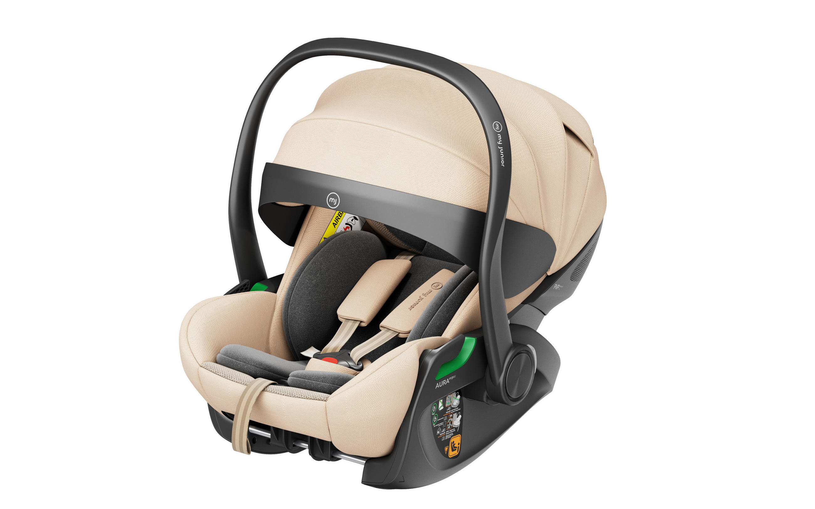 BABYSCHALE  My junior AURA ergo Black  - Beige, Basics, Kunststoff/Textil (67/44,5/57cm) - My Junior