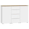 SIDEBOARD  in 135/87/43 cm  - Edelstahlfarben/Eichefarben, Design, Holzwerkstoff/Kunststoff (135/87/43cm) - Jutzler