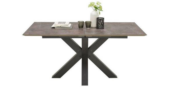 ESSTISCH in Holzwerkstoff 160-210/90/78 cm - Schwarz/Grau, KONVENTIONELL, Holzwerkstoff (160-210/90/78cm) - Hom`in