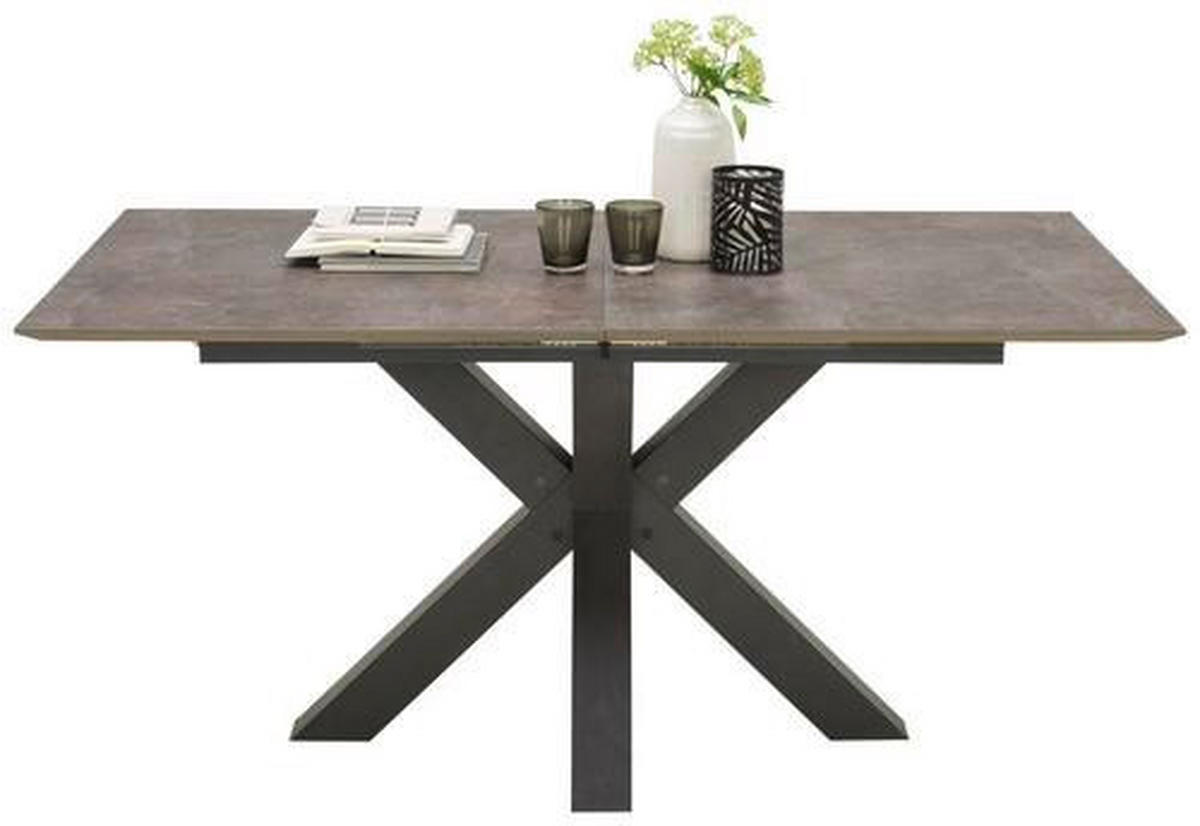 ESSTISCH in Holzwerkstoff 160-210/90/78 cm  - Schwarz/Grau, KONVENTIONELL, Holzwerkstoff (160-210/90/78cm) - Hom`in