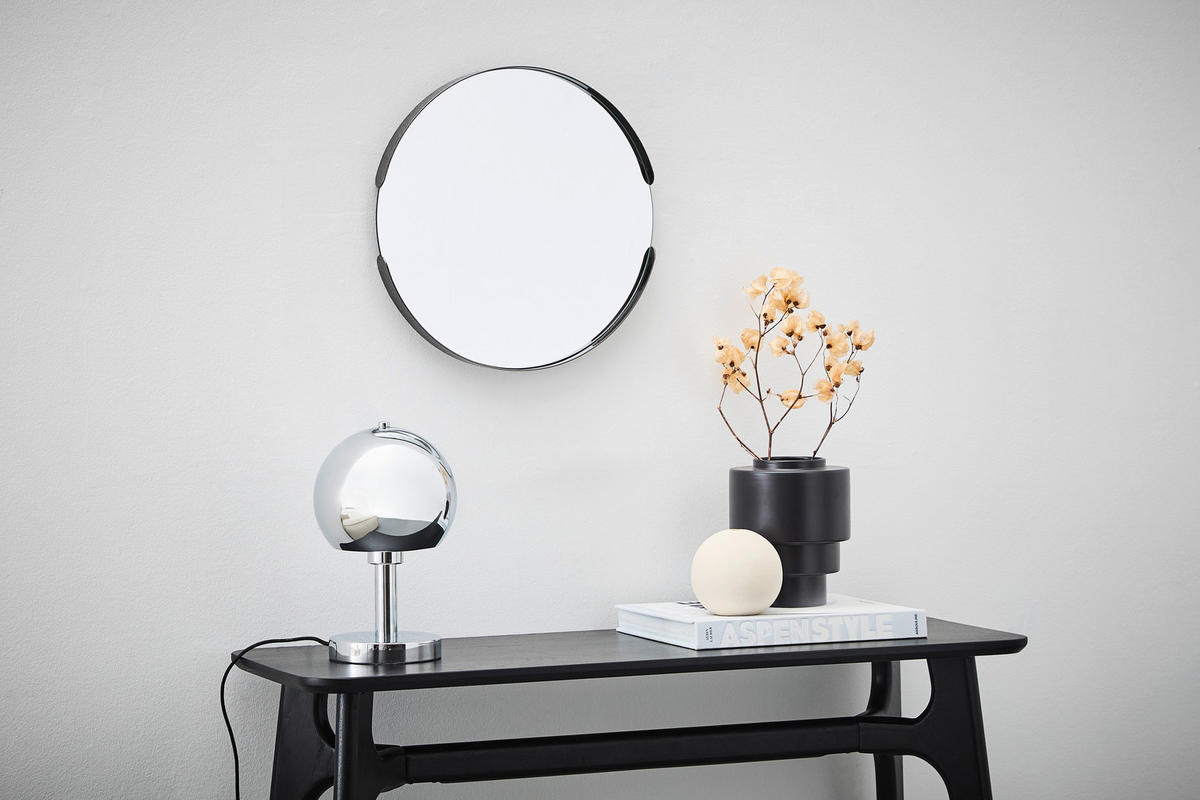 WANDSPIEGEL Nickelfarben  - Nickelfarben, Trend, Glas/Metall (40/40/3,5cm) - Carryhome