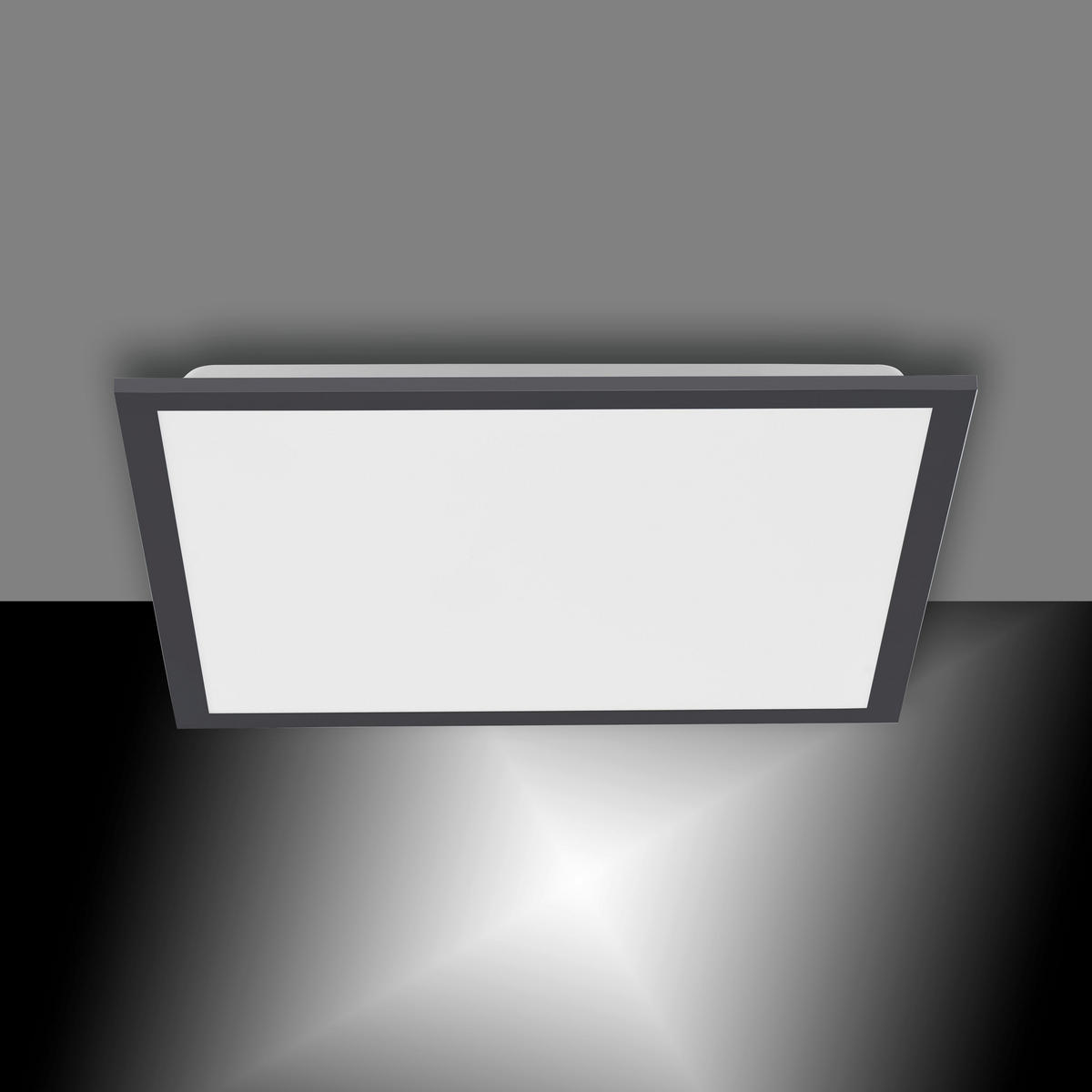 LED-DECKENLEUCHTE 44,5/44,5/7 cm   - Schwarz, Basics, Kunststoff/Metall (44,5/44,5/7cm)