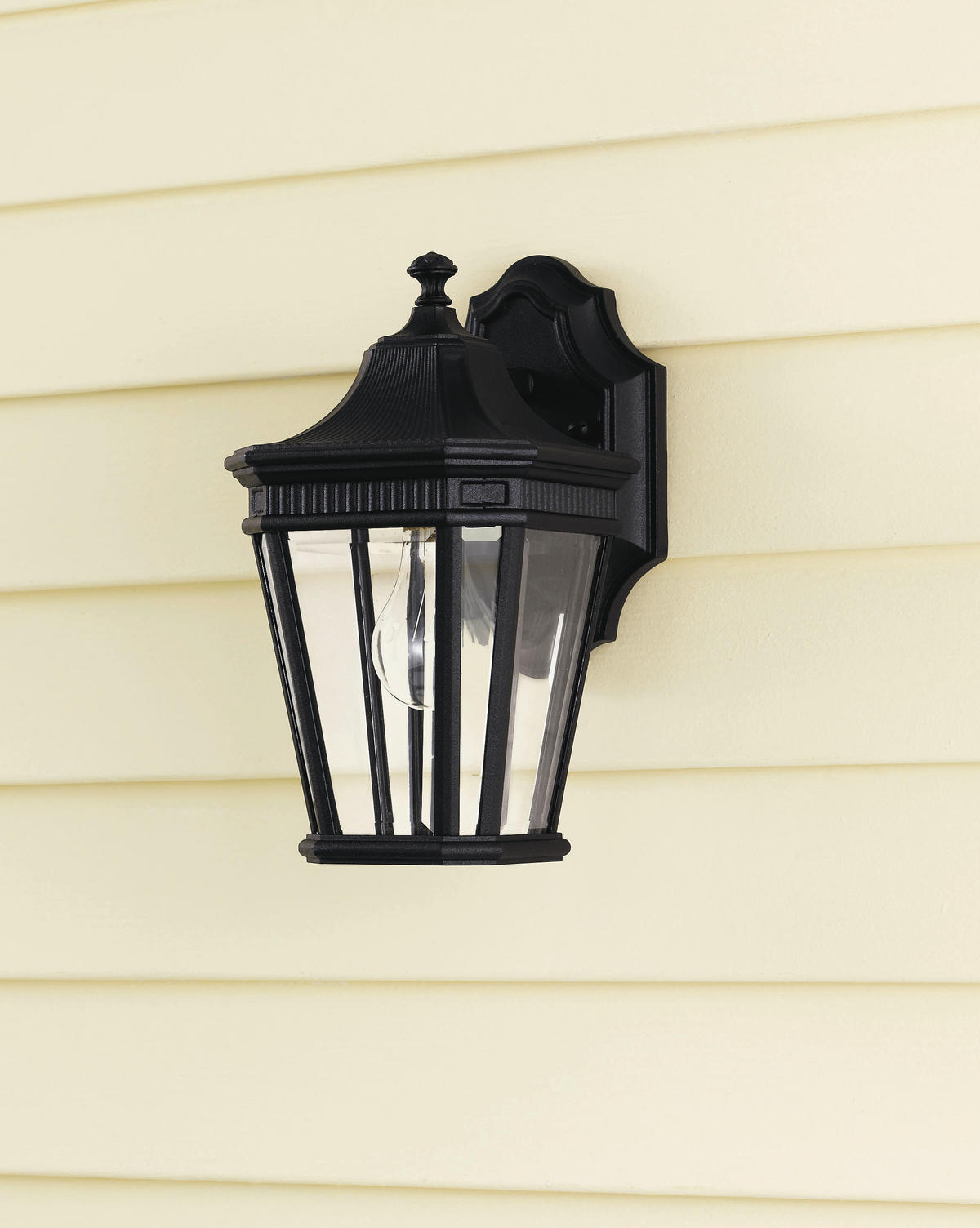 AUSSENWANDLEUCHTE - Schwarz, Konventionell, Glas/Metall (16.5/29.2 /19.7cm) - Elstead Lighting