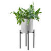 PFLANZENTOPF   - Schwarz/Grau, Design, Stein/Metall (13,5/36,5cm) - Ambia Home