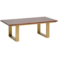 COUCHTISCH in Holz, Metall  - Goldfarben/Walnussfarben, Design, Holz/Metall (120/40/60cm) - MID.YOU